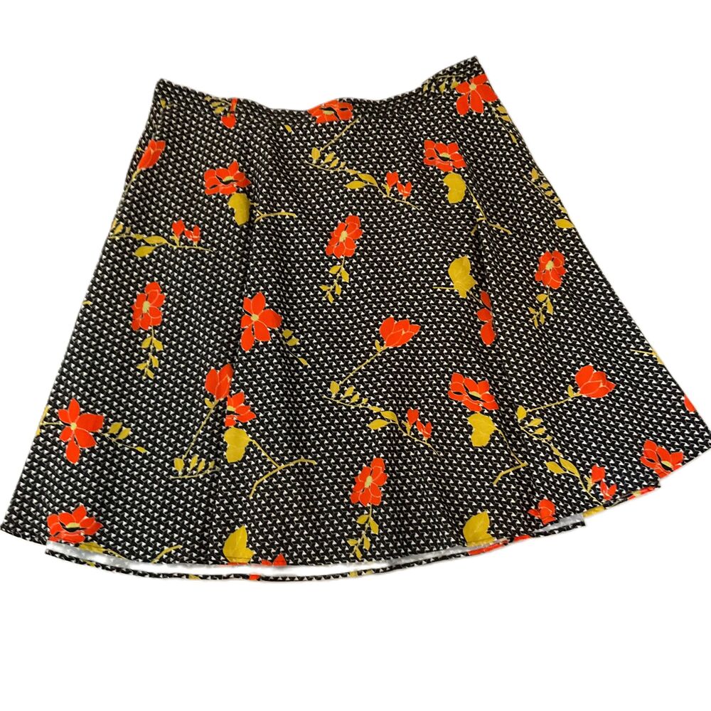 ModCloth Black Floral‎ Retro Pinup Style Skirt With Pockets Size 3X